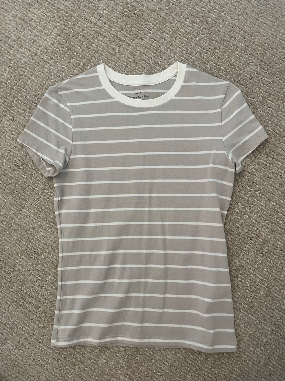 Abercrombie & Fitch Short-Sleeve Tee Trio - Yellow, Taupe, White - Picture 3 of 5